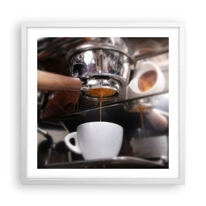 Póster en marco blanco - El mejor momento del día - 50x50 cm