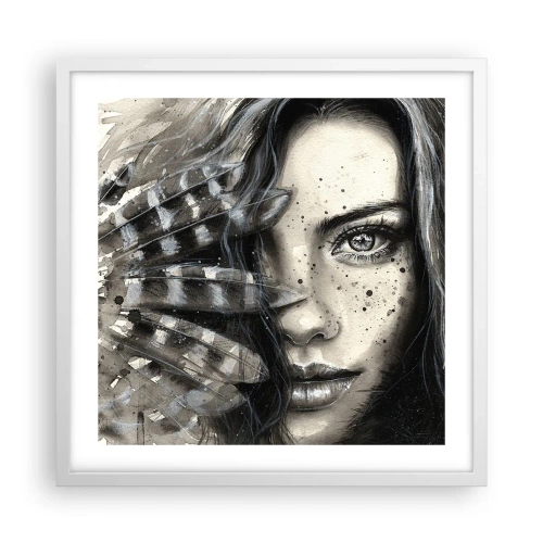 Póster en marco blanco - Belleza salvaje - 50x50 cm