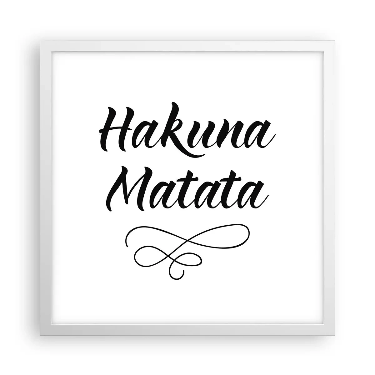 Póster en marco blanco - El mejor consejo - 40x40 cm