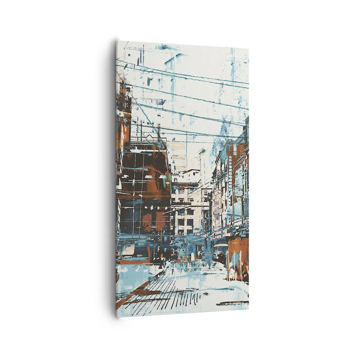 Cuadro sobre lienzo - Impresión de Imagen - El sendero de la ciudad - 65x120 cm