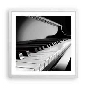 Póster en marco blanco - Armonía musical - 50x50 cm