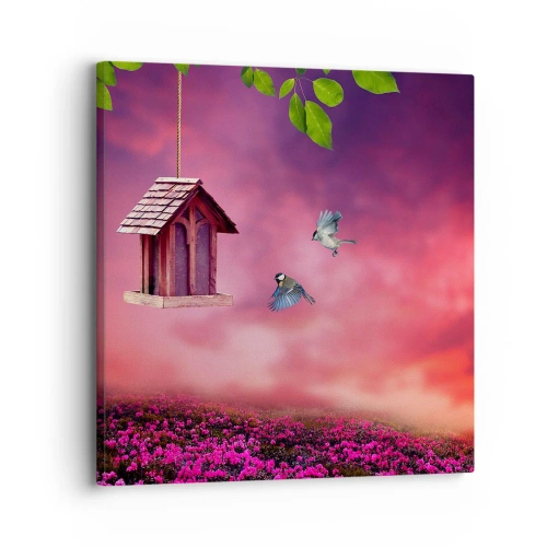 Cuadro sobre lienzo - Impresión de Imagen - Invitación a una cena - 30x30 cm