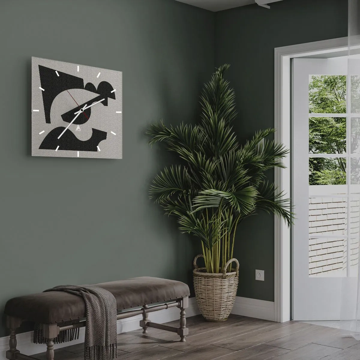 Reloj de pared - Reloj de vidrio - Para automontaje - 40x40 cm