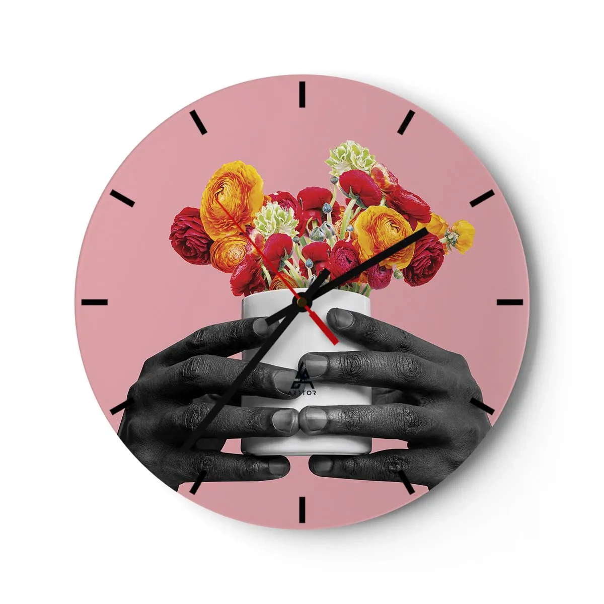 Reloj de pared - Reloj de vidrio - La apoteosis de la vida - 40x40 cm