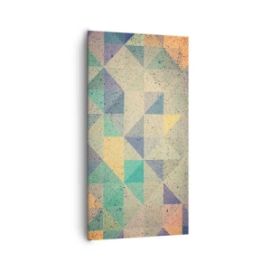 Cuadro sobre lienzo - Impresión de Imagen - República de los triángulos - 65x120 cm
