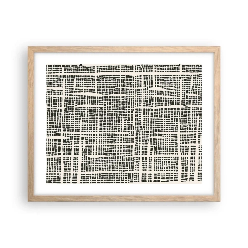 Póster en marco roble claro - Composición del tejido - 50x40 cm