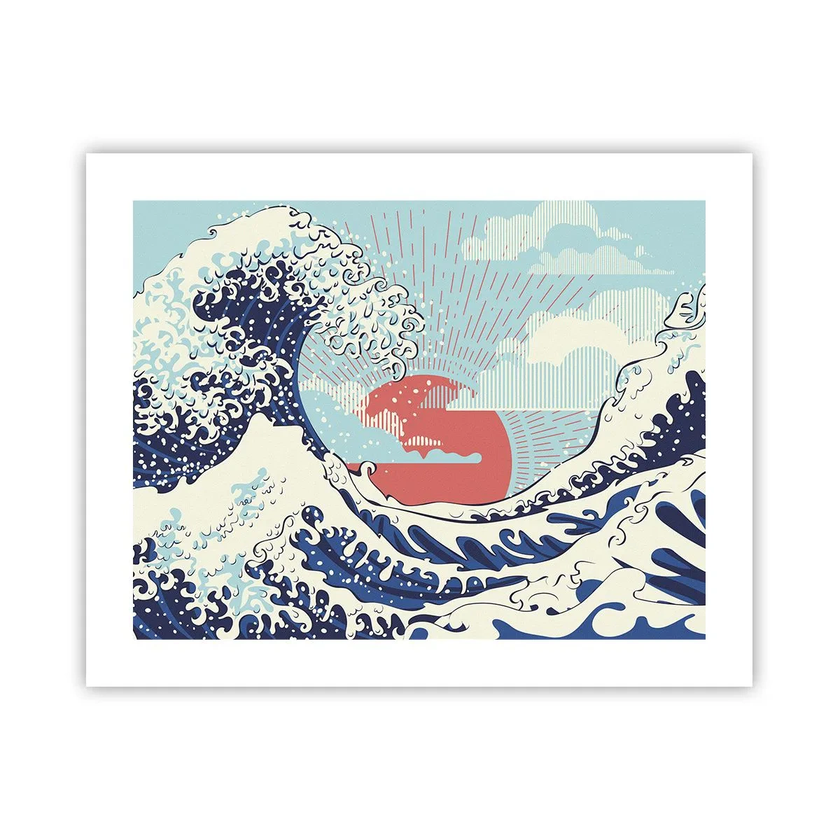 Póster - De inspiración japonesa - 50x40 cm