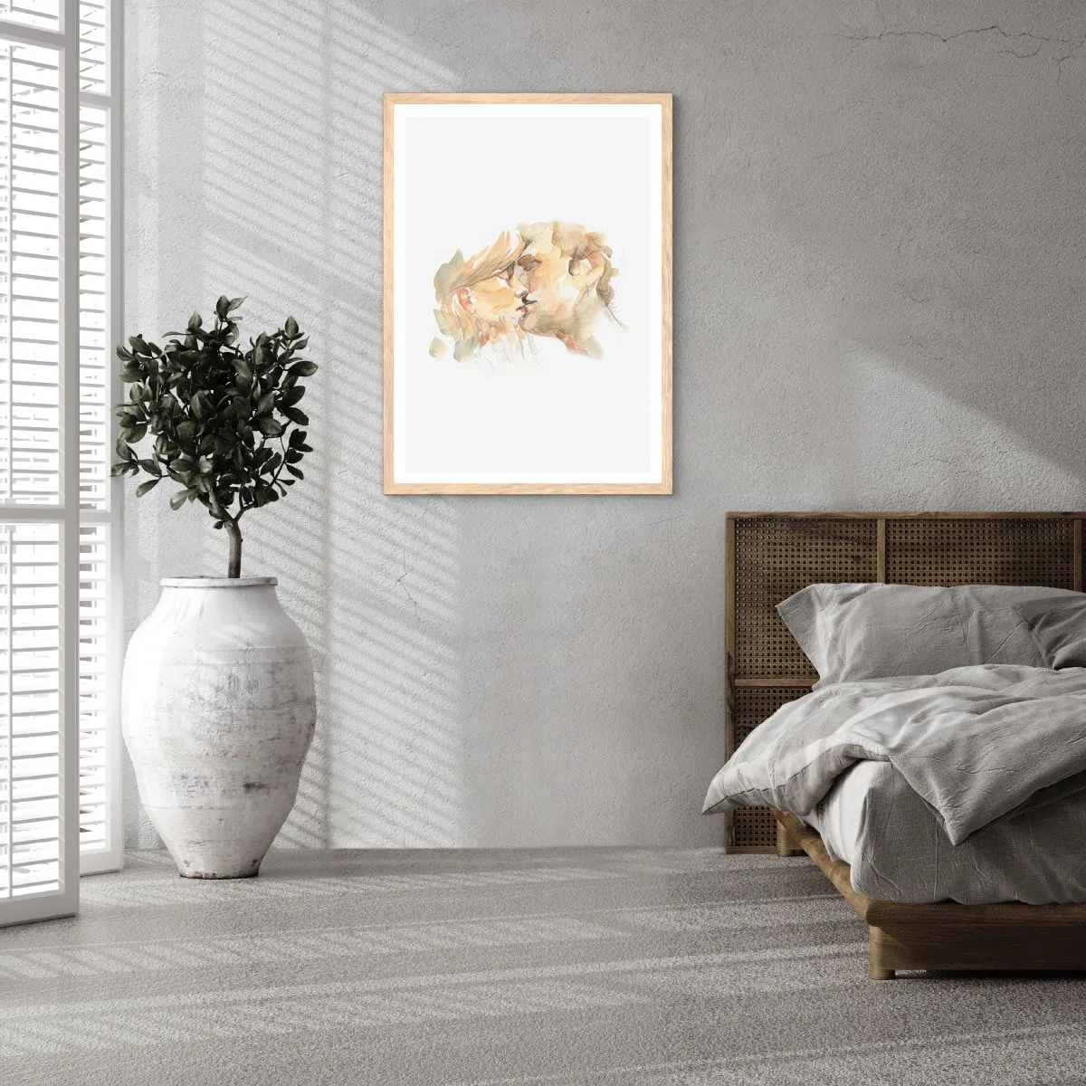 Póster en marco roble claro - ¿La media naranja encontrada? - 30x40 cm