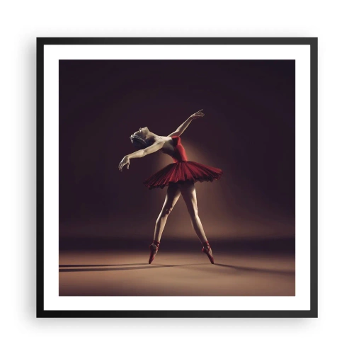 Póster en marco negro - Primera bailarina - 60x60 cm