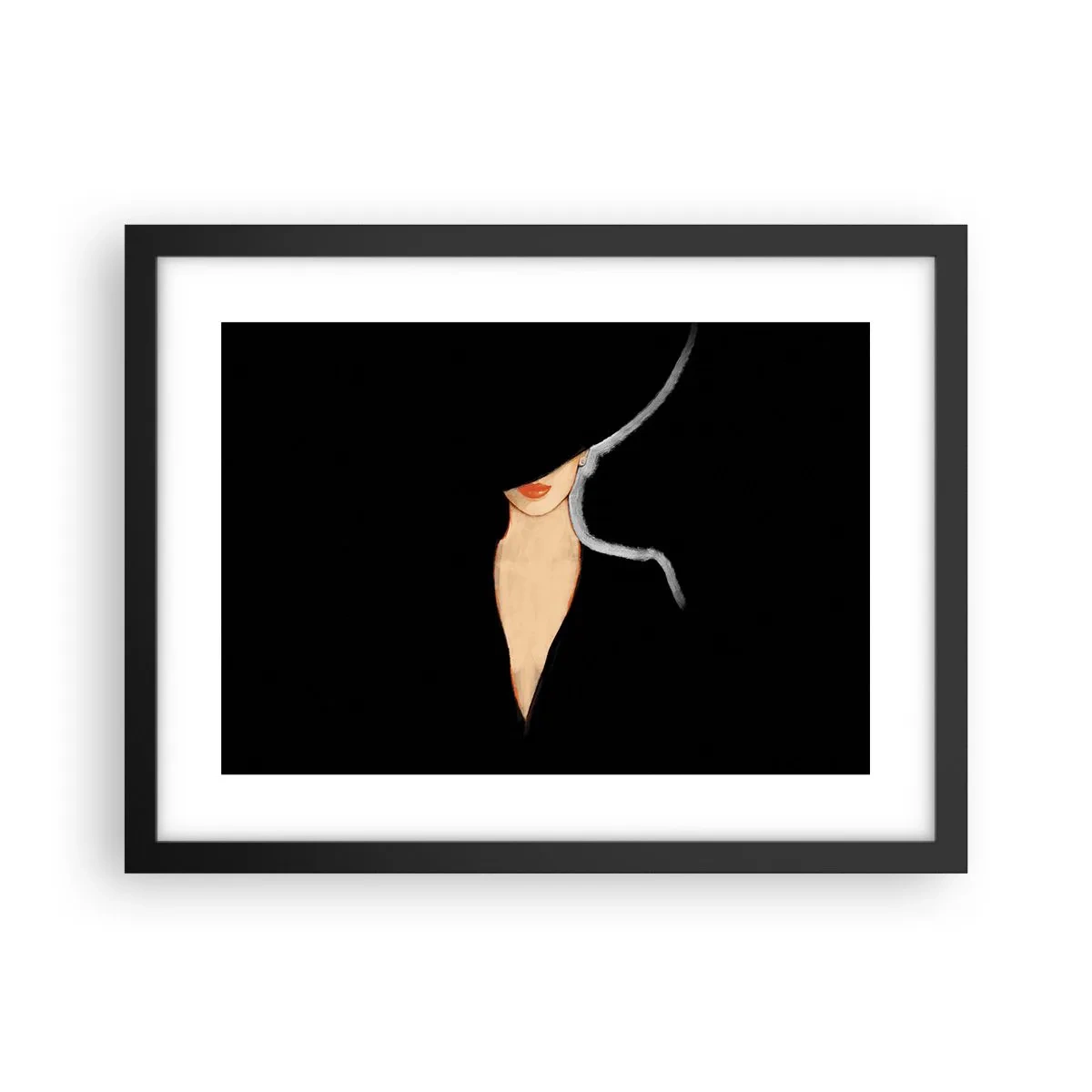 Póster en marco negro - Elegancia y estilo - 40x30 cm