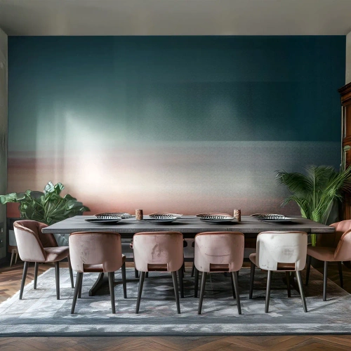 Fotomural Premium Canvas - Abstracción: ondas de luz - Agua, Cielo, Minimalismo - 350x256 cm