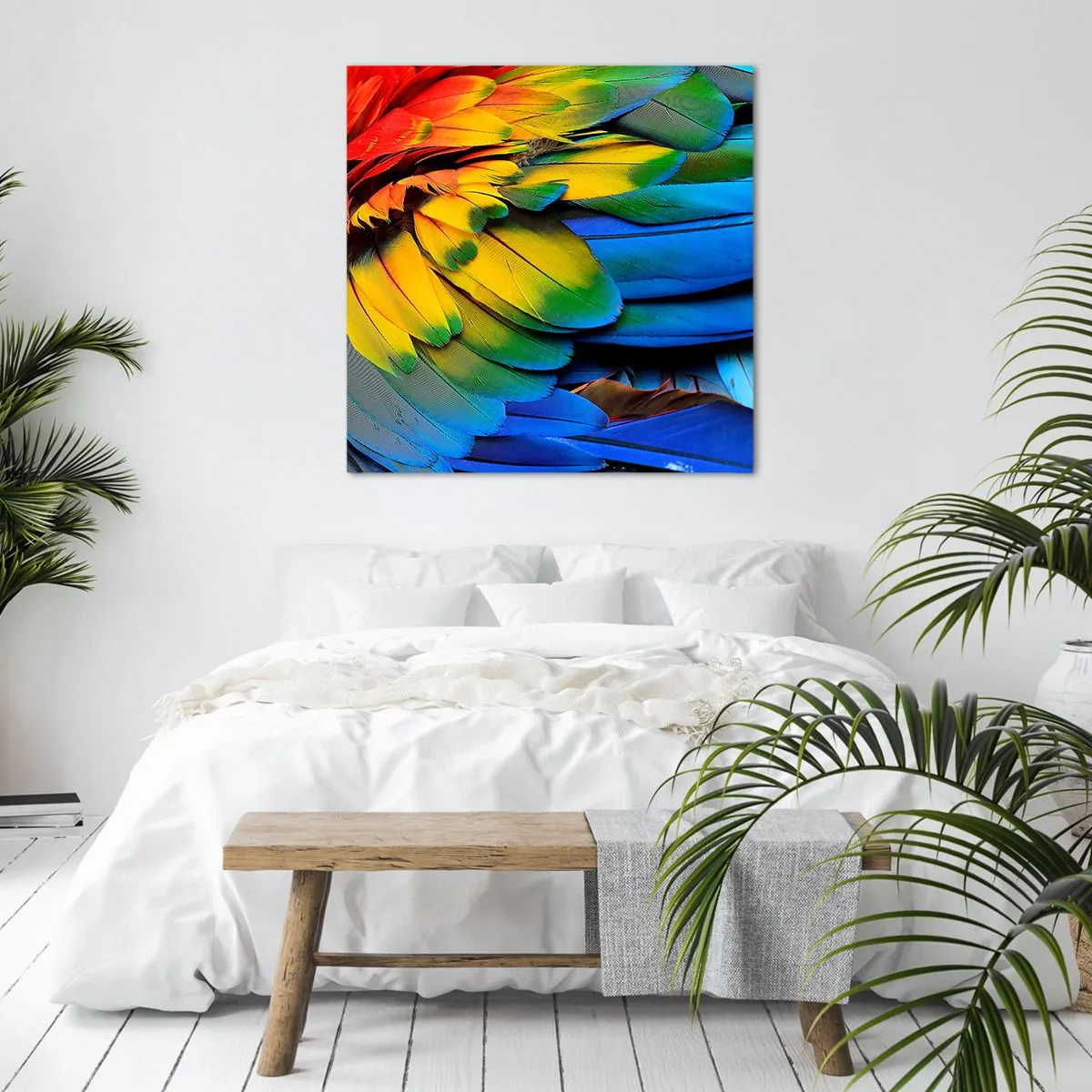 Cuadro sobre lienzo - Impresión de Imagen - Ave del paraíso - 30x30 cm