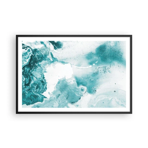 Póster en marco negro - Remansos de azul - 91x61 cm