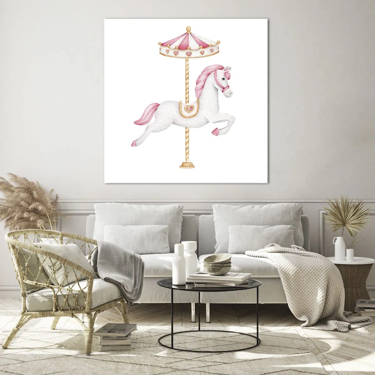 Cuadro sobre vidrio - Impresiones sobre Vidrio - Partió al galope - 60x60 cm