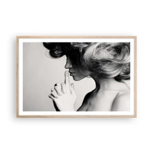 Póster en marco roble claro - Escucharme a mí misma - 91x61 cm