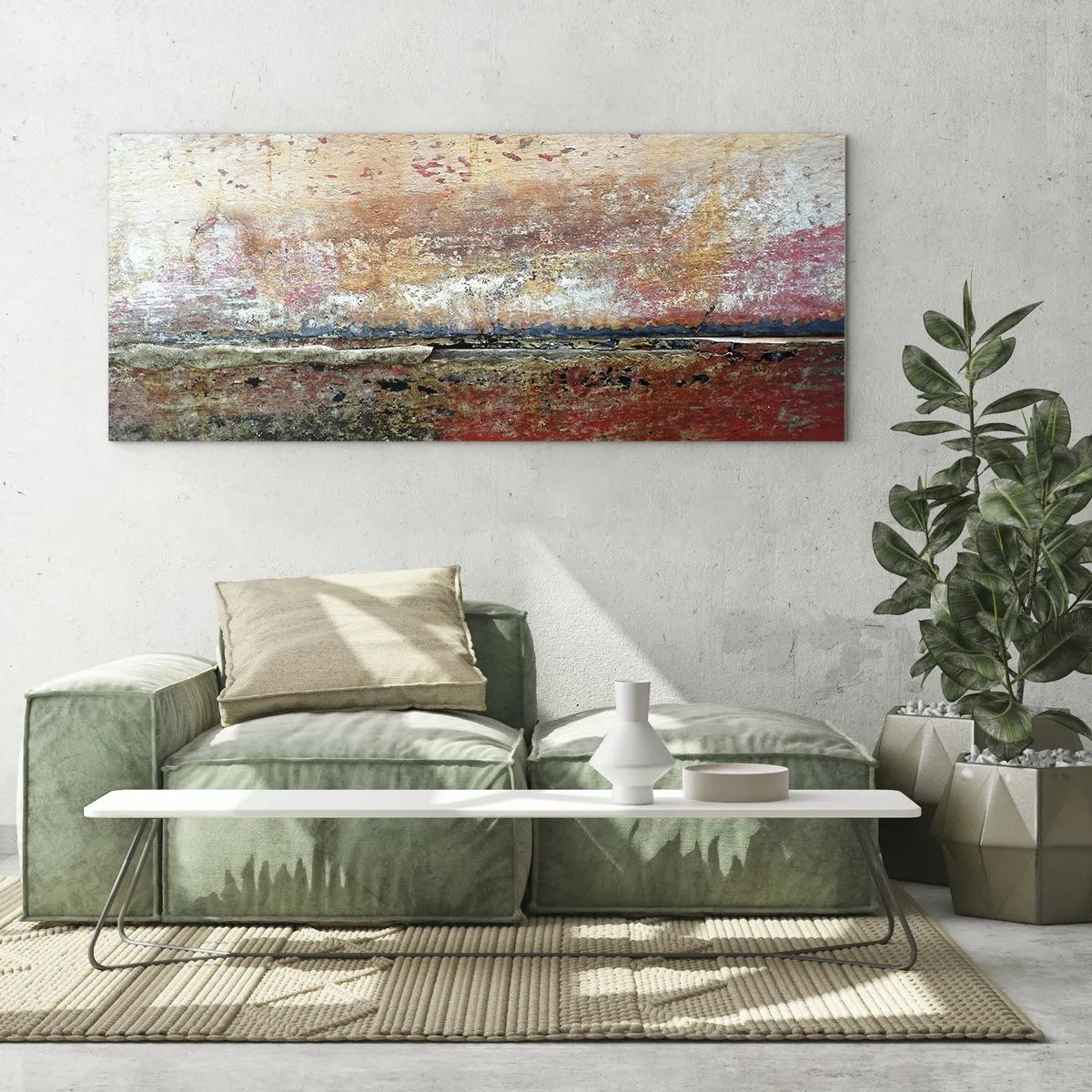 Cuadro sobre vidrio - Impresiones sobre Vidrio - Tal vez sea el mar - 100x40 cm
