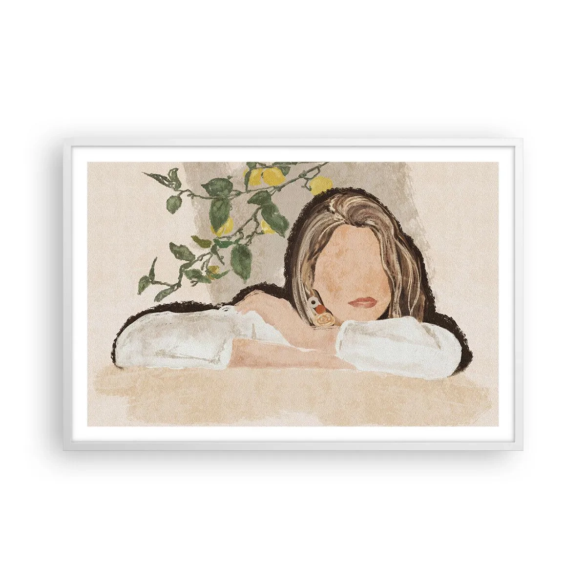 Póster en marco blanco - La belleza del sur - 91x61 cm