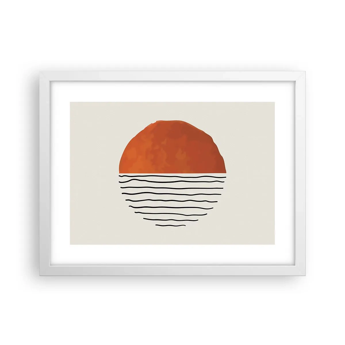 Póster en marco blanco - En un ambiente japonés - 40x30 cm