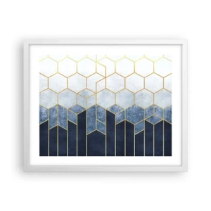 Póster en marco blanco - Composición rítmica visual - 50x40 cm