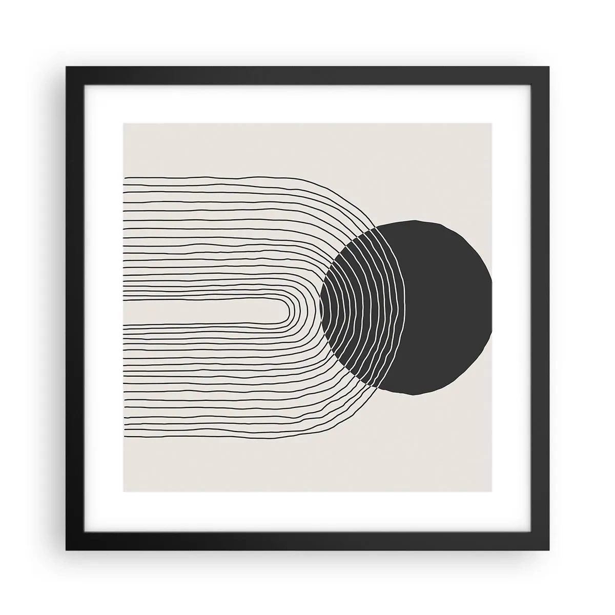 Póster en marco negro - Temblor y certeza - 40x40 cm