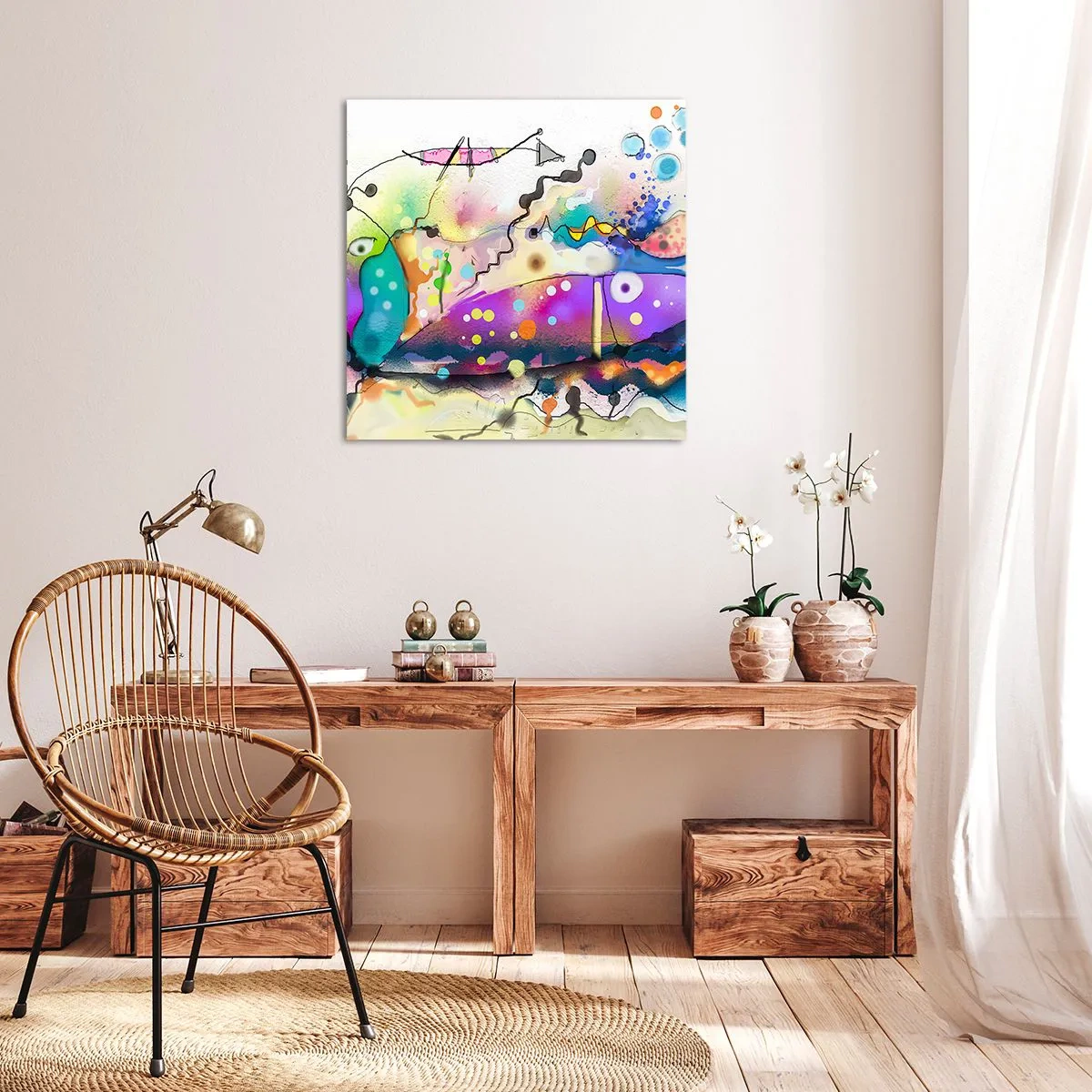 Cuadro sobre lienzo - Impresión de Imagen - ¡No hay palabras! - 30x30 cm