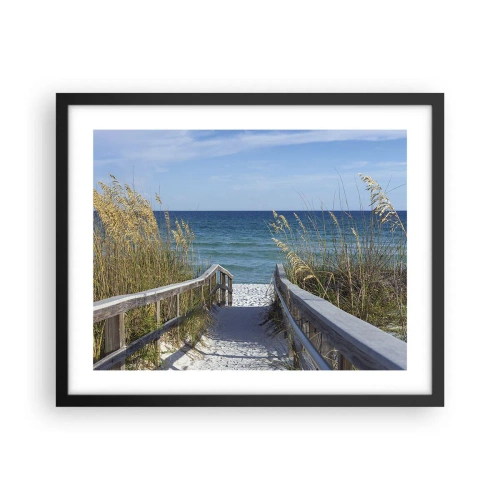 Póster en marco negro - En el sol, en el viento - 50x40 cm