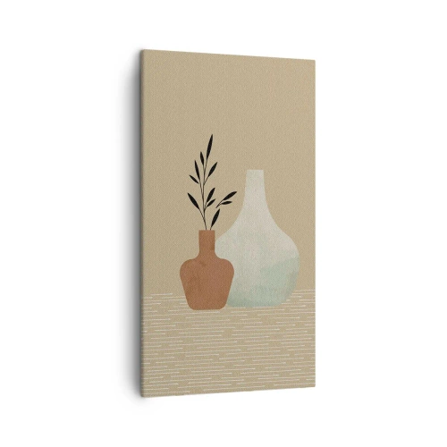 Cuadro sobre lienzo - Impresión de Imagen - Jarrón y su idea - 45x80 cm