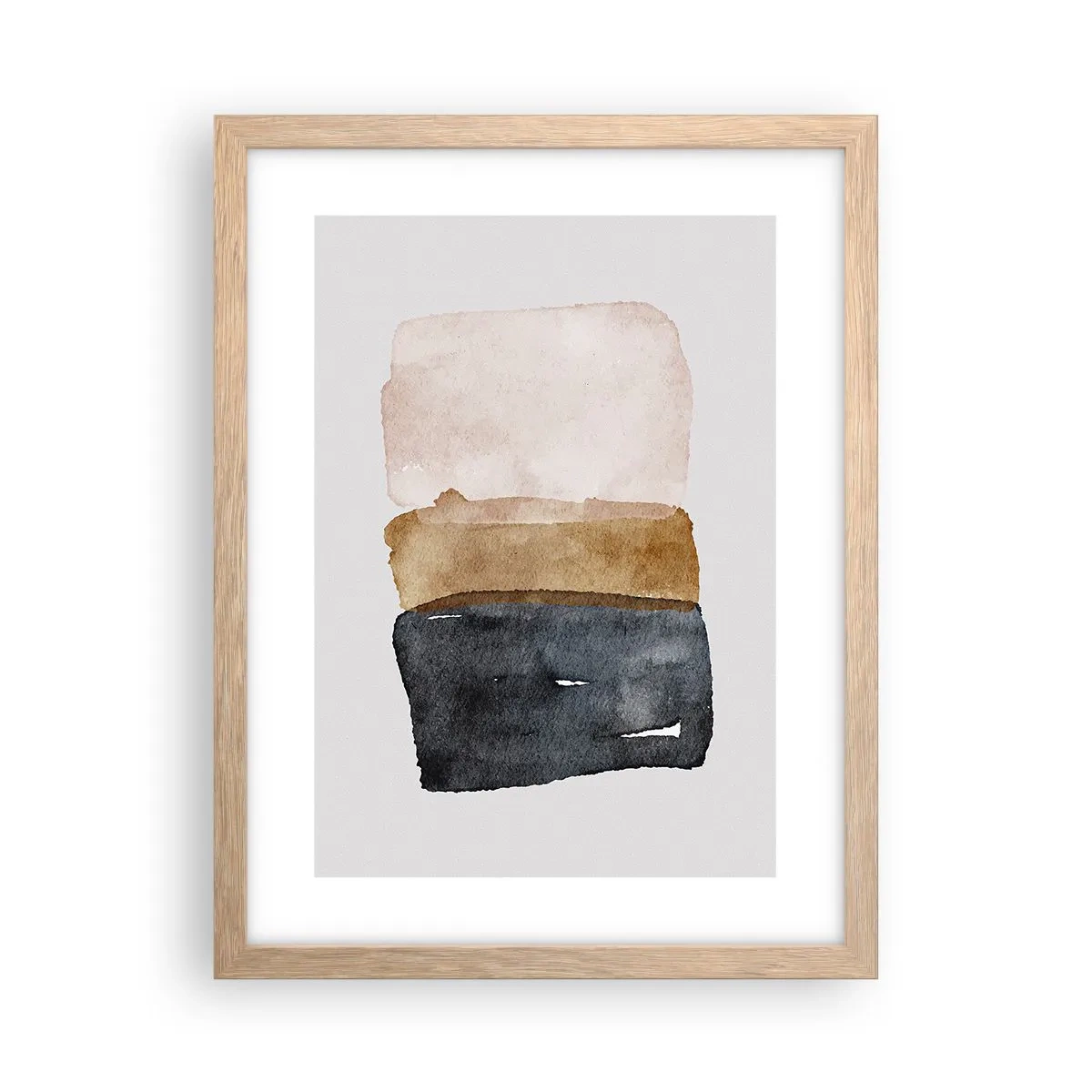 Póster en marco roble claro - Una composición de colores tierra - 30x40 cm