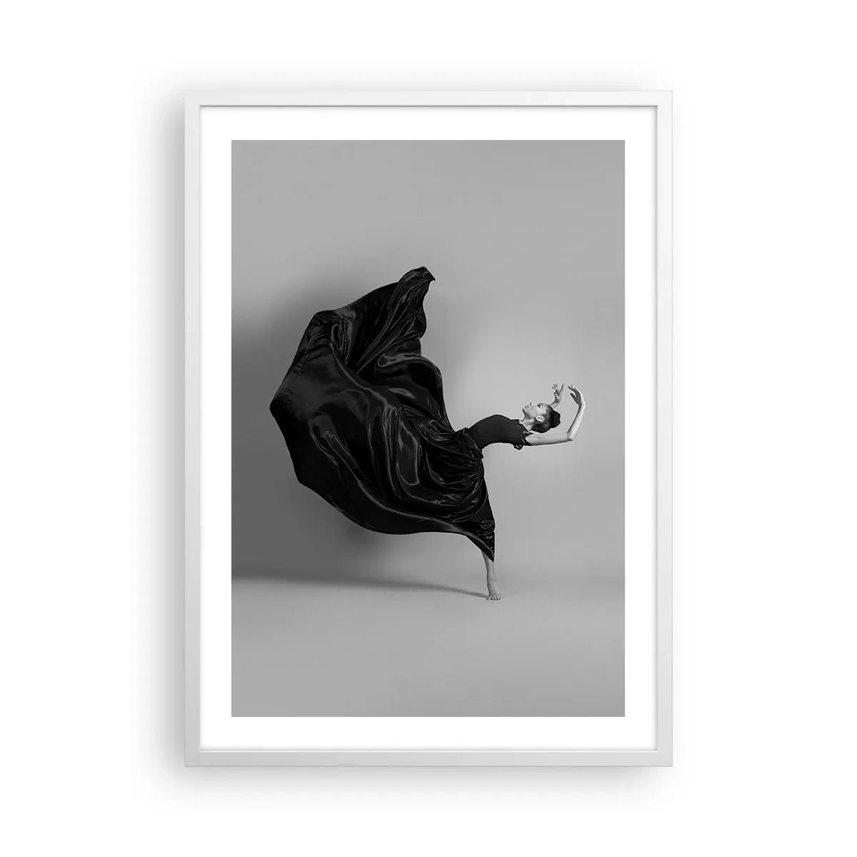 Póster en marco blanco - La música da alas - 50x70 cm