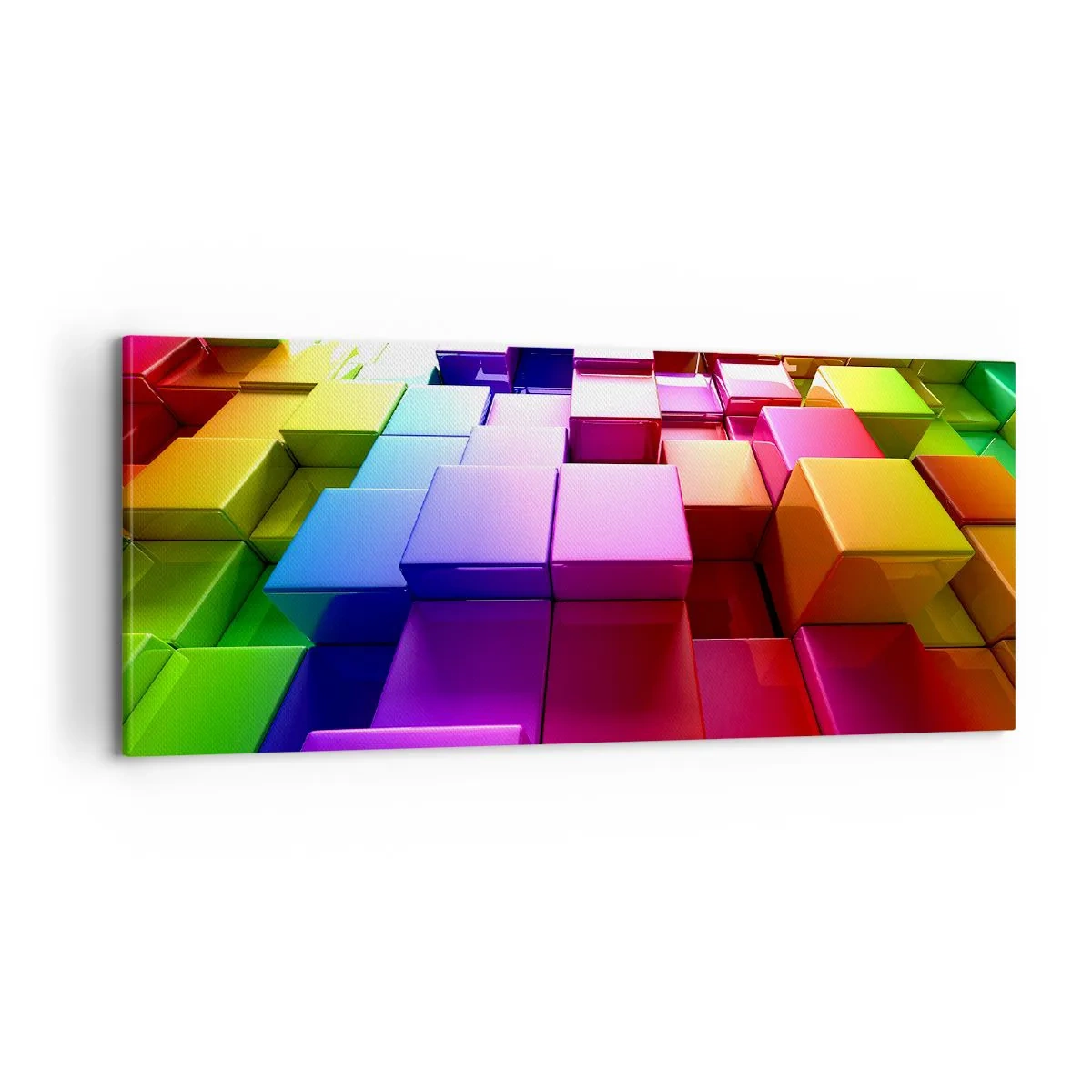Cuadro sobre lienzo - Impresión de Imagen - Op-art en equipo - 100x40 cm