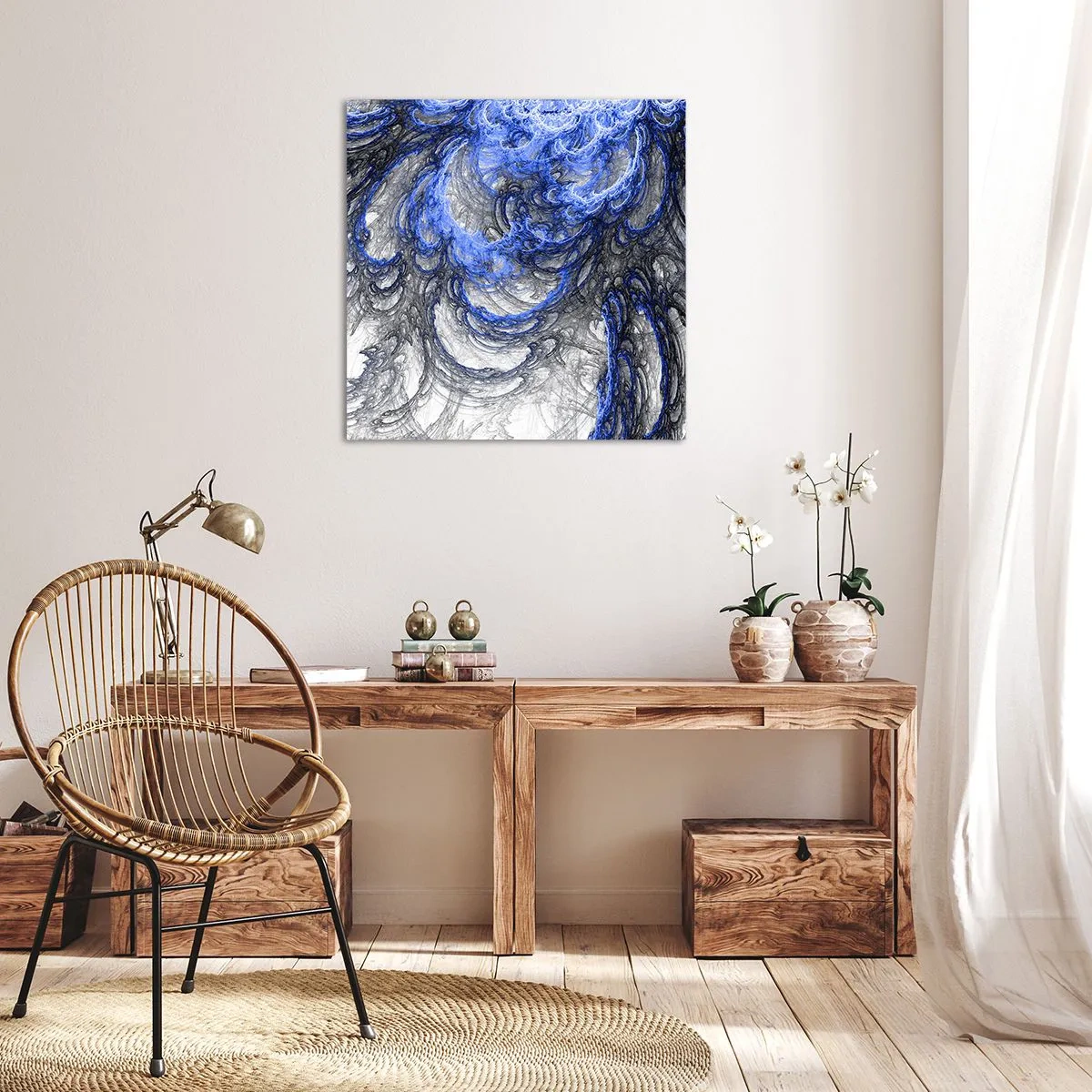 Cuadro sobre lienzo - Impresión de Imagen - El nacimiento de una ola - 70x70 cm