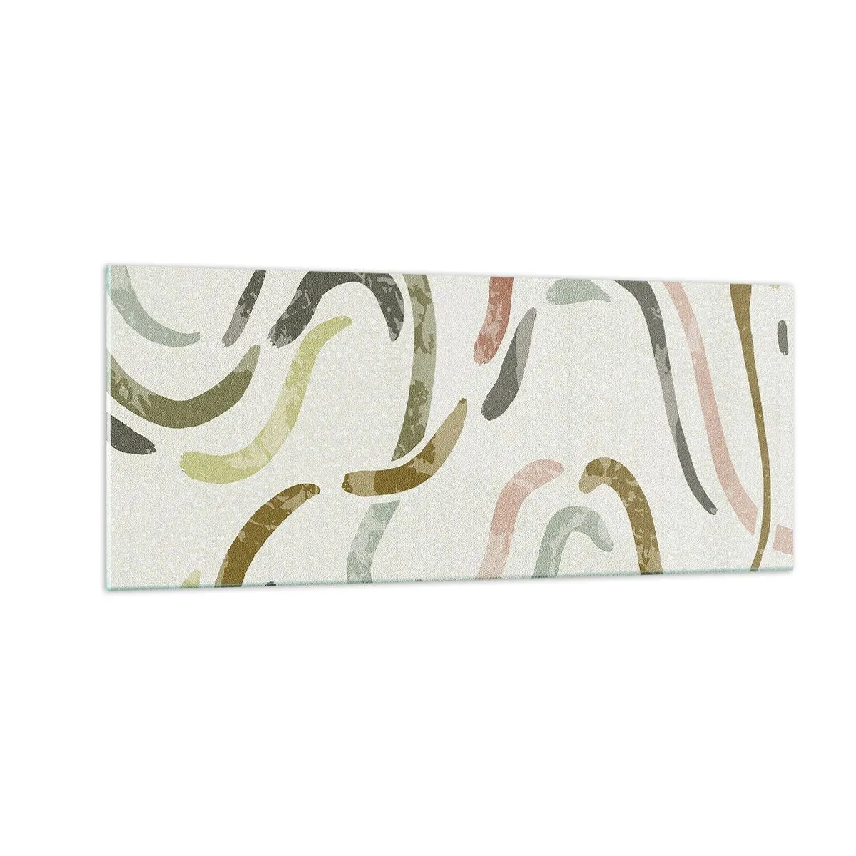 Cuadro sobre vidrio - Impresiones sobre Vidrio - La alegre danza de la abstracción - 100x40 cm