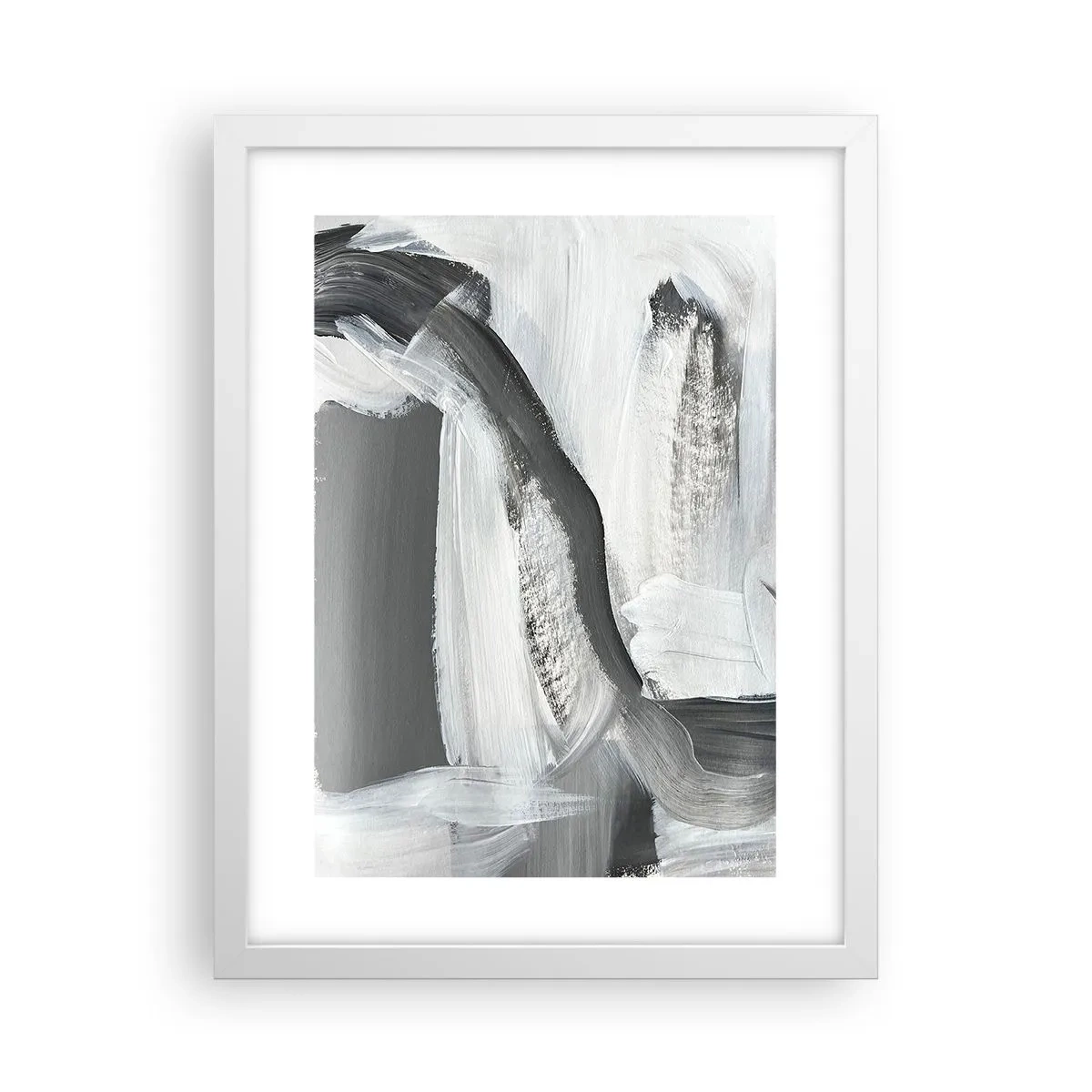 Póster en marco blanco - Con movimientos decididos - 30x40 cm