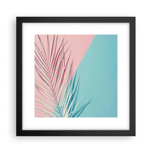 Póster en marco negro - Impresión tropical - 30x30 cm
