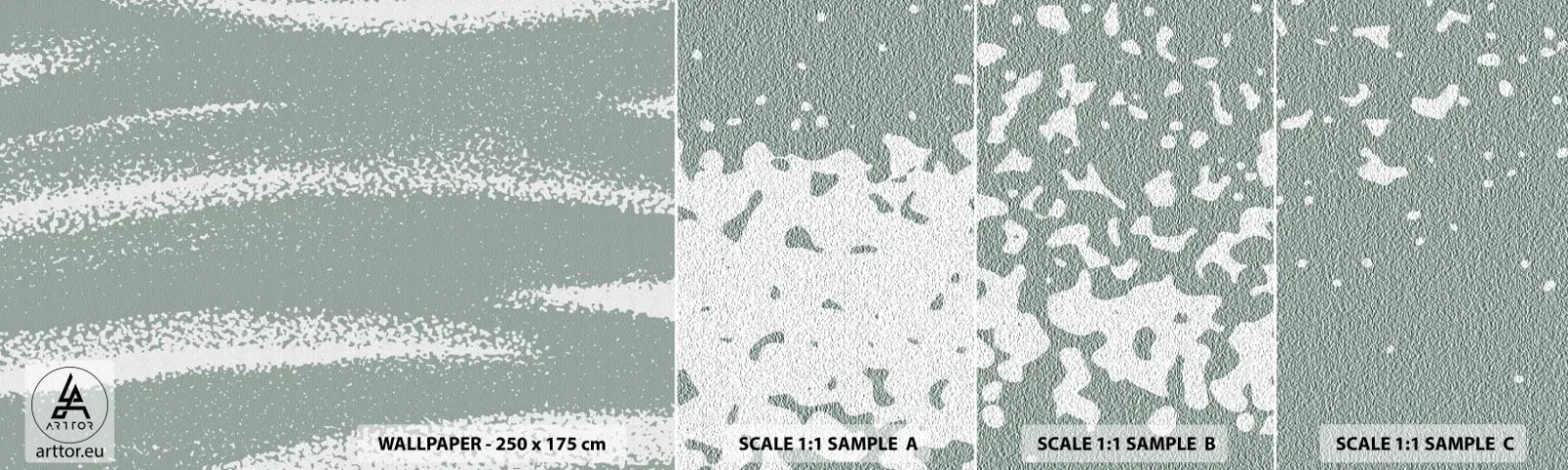 Muestra De Fotomural Standard Eco - Abstracción invernal - Abstracción, Brillante, Minimalismo - 100x30 cm