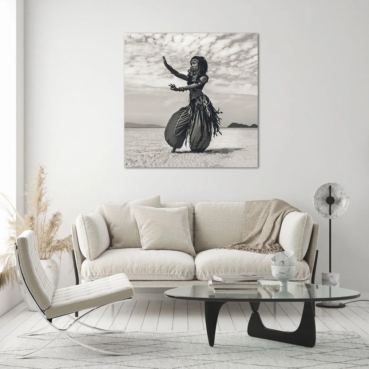 Cuadro sobre vidrio - Impresiones sobre Vidrio - Danza de las Islas del Sur - 30x30 cm