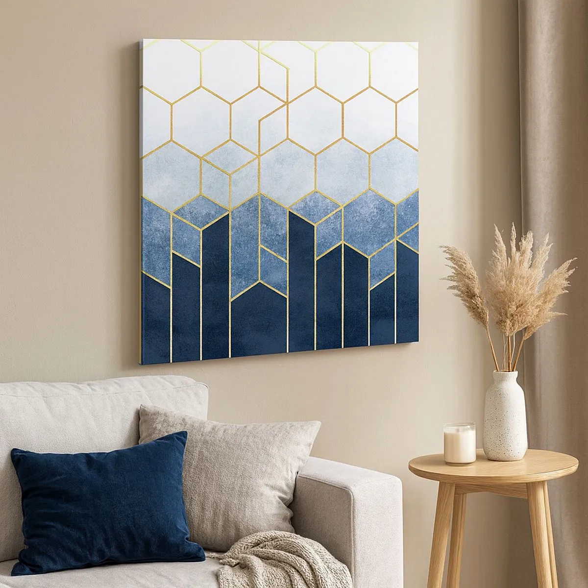 Cuadro sobre lienzo - Impresión de Imagen - Composición rítmica visual - 30x30 cm