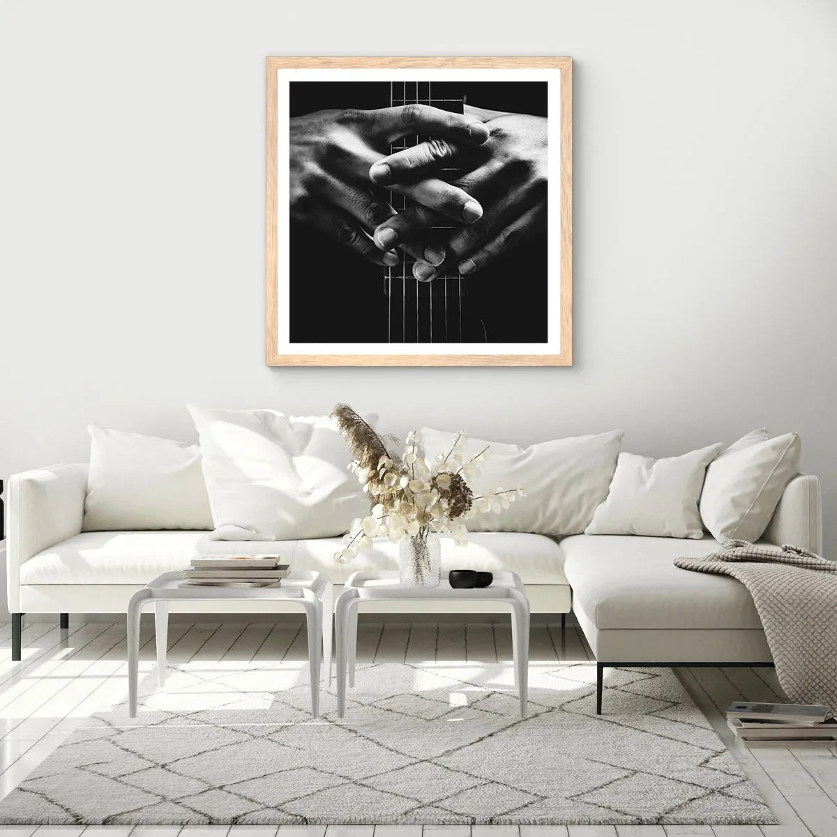 Póster en marco roble claro - La oración del artista - 60x60 cm