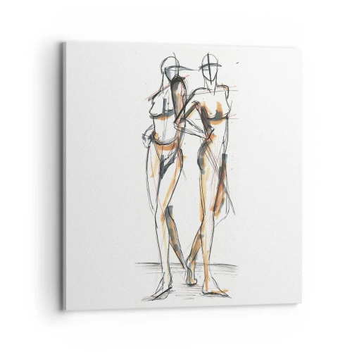 Cuadro sobre lienzo - Impresión de Imagen - Un estudio sobre el encanto - 70x70 cm