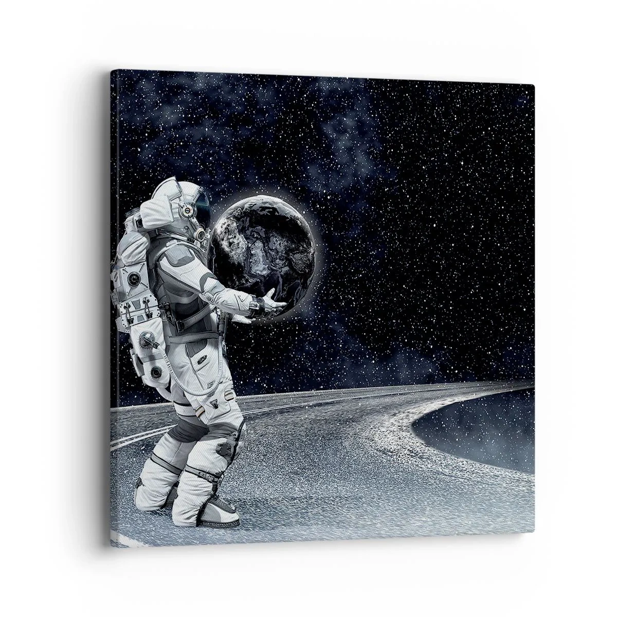 Cuadro sobre lienzo - Impresión de Imagen - En la Vía Láctea - 40x40 cm