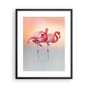 Póster en marco negro - Elegancia bajo el sol de poniente - 40x50 cm