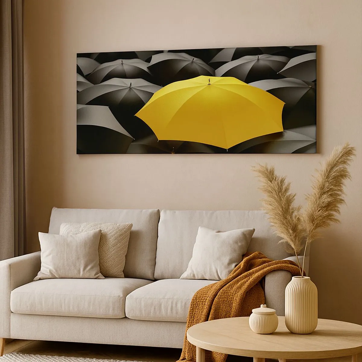 Cuadro sobre lienzo - Impresión de Imagen - Adiós a la tristeza - 100x40 cm