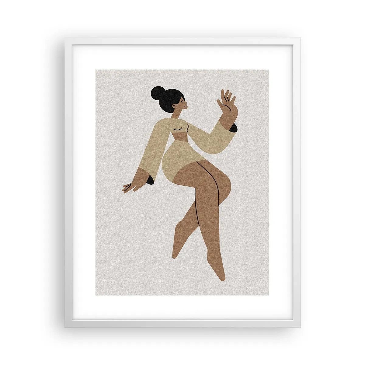 Póster en marco blanco - Forma de gracia - 40x50 cm