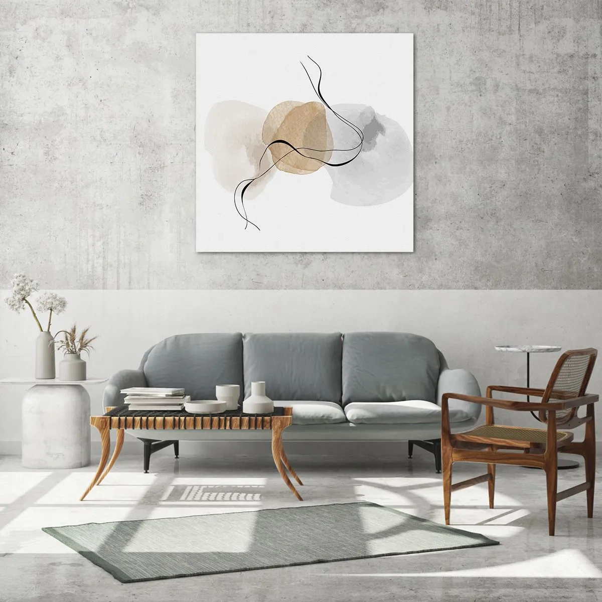 Cuadro sobre vidrio - Impresiones sobre Vidrio - Pompas de aire - 70x70 cm