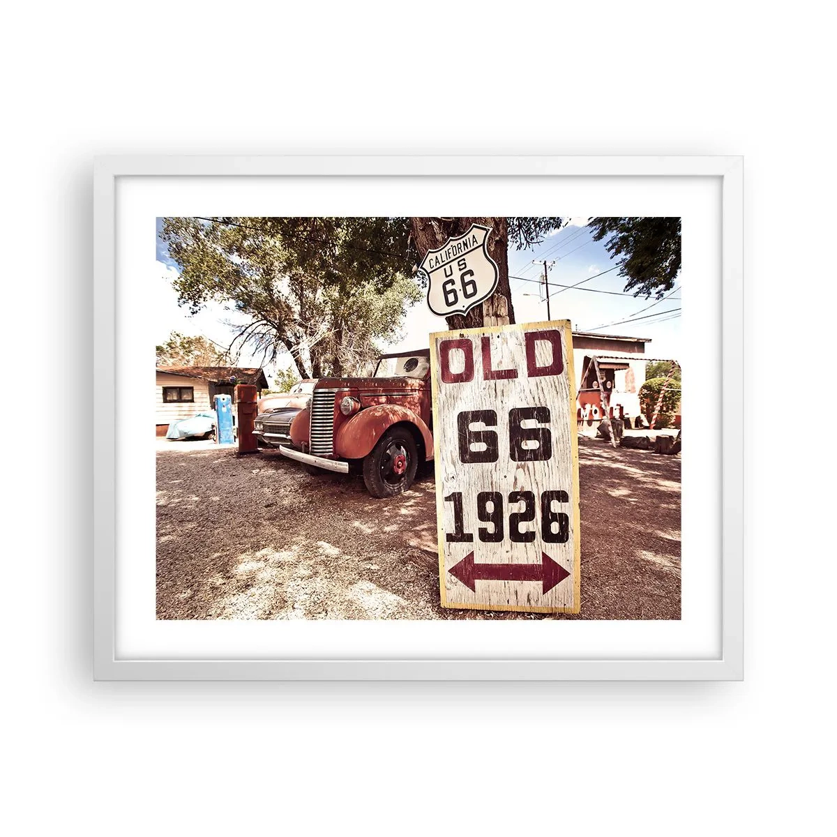 Póster en marco blanco - Una leyenda de la América profunda - 50x40 cm