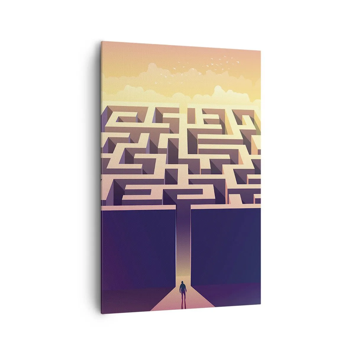 Cuadro sobre lienzo - Impresión de Imagen - Momento de tomar decisiones - 80x120 cm