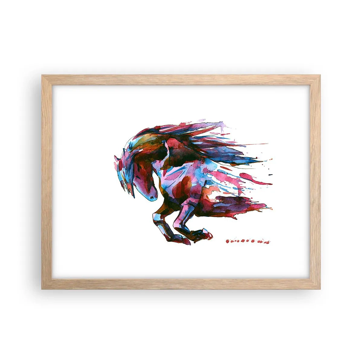 Póster en marco roble claro - En éxtasis - 40x30 cm