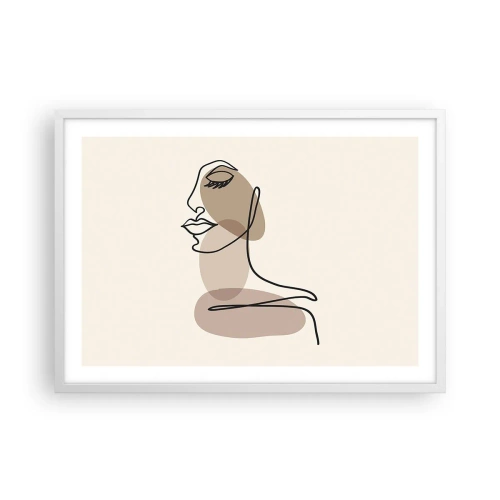 Póster en marco blanco - Una línea de hermosura - 70x50 cm