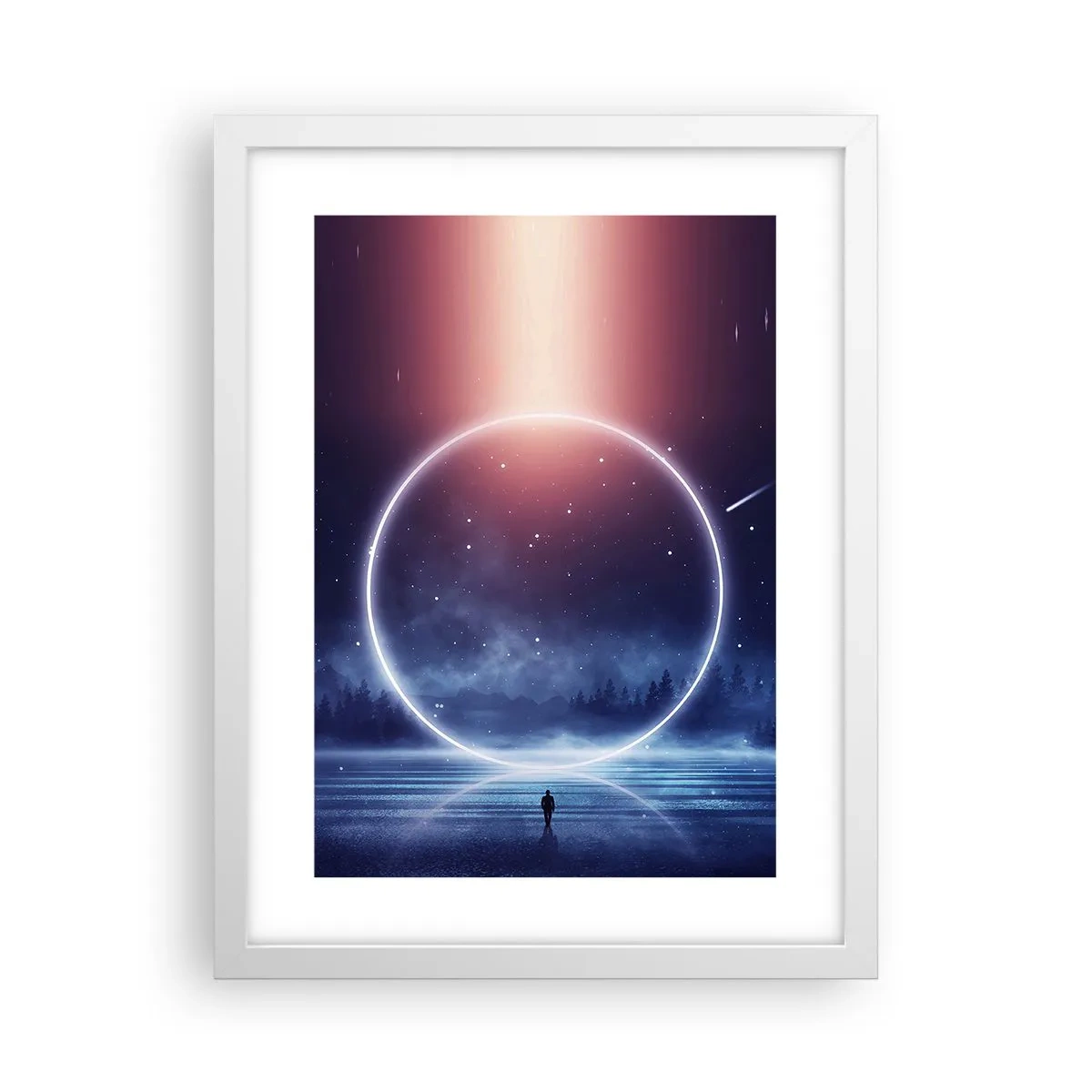 Póster en marco blanco - Ya están aquí... - 30x40 cm