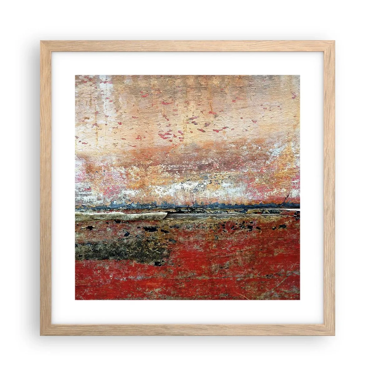 Póster en marco roble claro - Tal vez sea el mar - 40x40 cm